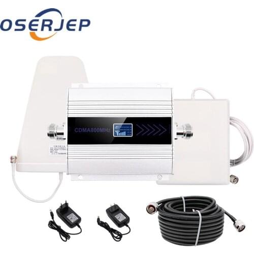 CDAM 850MHz signal amplifier+LPDA outdoor antenna/flat panel indoor antenna+10m 50-5 cable