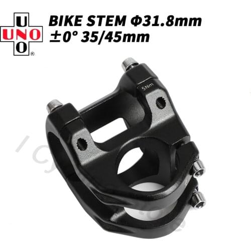 UNO Stem 31.8x35/45mm MTB Power 0 Degree Bike Handlebar Stem Ultralight Aluminum Mountain Bike Bar Extender Bicycle Parts