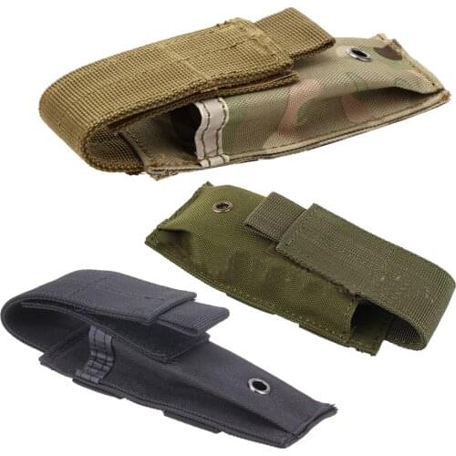 Military Molle Pouch Tactical Single Pistol Magazine Pouch Multifunction Knife Flashlight Sheath Airsoft Hunting Ammo Camo Bags