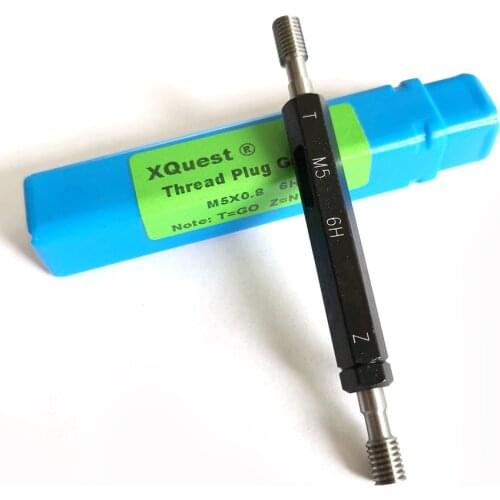 Xquest 6H Metric thread plug gauges M5 M5X0.8 M5X0.5 Right hand Fine Thread gage inspection tools M5*0.5 T Z male-female