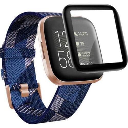 Screen Protector For Fitbit Versa 3 & Sense 3D Curved Edge Full Coverage Soft Protective Film For Fitbit Versa 3 (Not Glass)