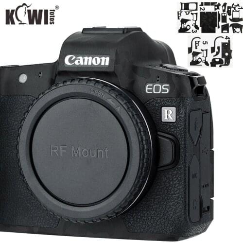 Anti-Scratch Camera Body Cover Film Protector for Canon EOS R EOSR Cameras Anti-Slide Skin Guard Shield Shadow Black 3M Sticker