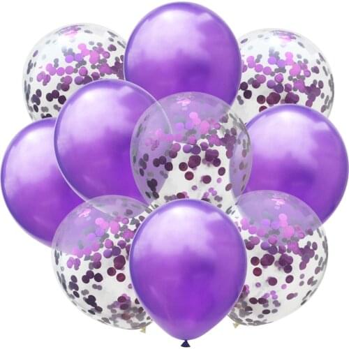 10pcs/lot 12inch Latex Balloons and Colored Confetti Wedding Birthday Party Decorations Balloon Mix Roses Decoration Supplies