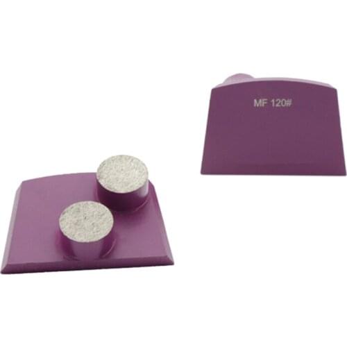KT50 Lavina Concrete Grinding Shoes Diamond Grinding Pads with Two Round Segments for Concrete Terrazzo Floor 12PCS