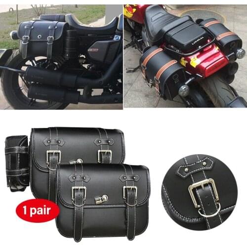 2Pcs Universal Waterproof Motorcycle Saddle Bag Pannier Side Storage Luggage