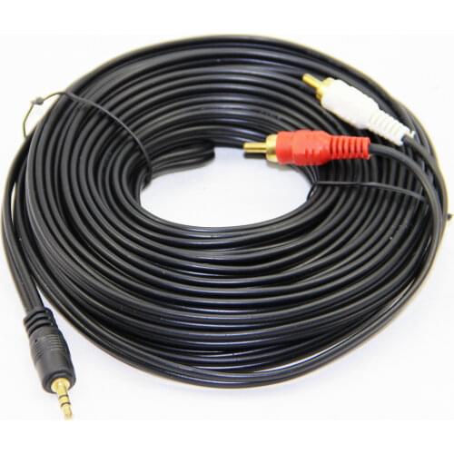 3.5MM TO RCA red and white interface audio cable 3.5 to AV cable 3.5 to double lotus audio cable 15m