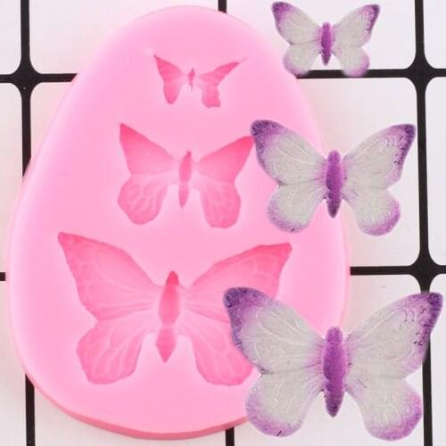 3D Butterfly Silicone Mold Baby Party Fondant Cake Decorating Tools Cupcake Topper Chocolate Gumpaste Moulds Candy Clay Molds