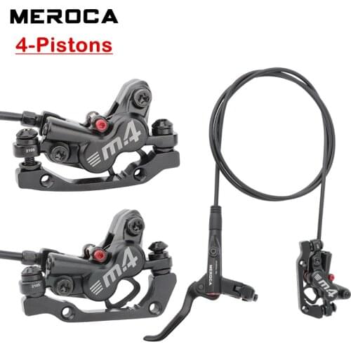MEROCA M4 Mountain Bike MTB Hydraulic Disc Brake 4-Piston Caliper