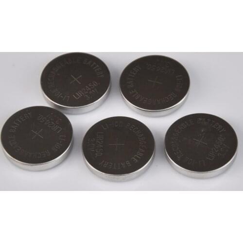 5-10PCS LIR2450 3.6V lithium ion button coin rechargeable battery 120mah LIR 2450 Li-ion cell replace CR2450 CR 2450