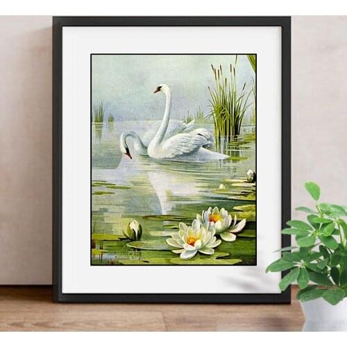 5D DIY Diamond Painting Animal Swan Embroidery Sale Full Square Diamond Mosaic Cross Stitch Rhinestone Home Decor Gift