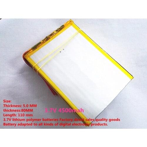 Best battery brand 1PCS free shipping Size 0580115 3.7V 4500mah Lithium polymer Battery with Protection Board For PDA Tablet PCs