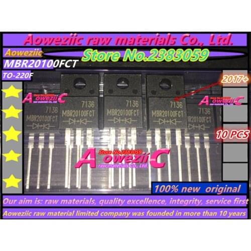 Aoweziic 100% new original MBR20100FCT MBR20100 TO220F Schottky barrier tube 20A100V