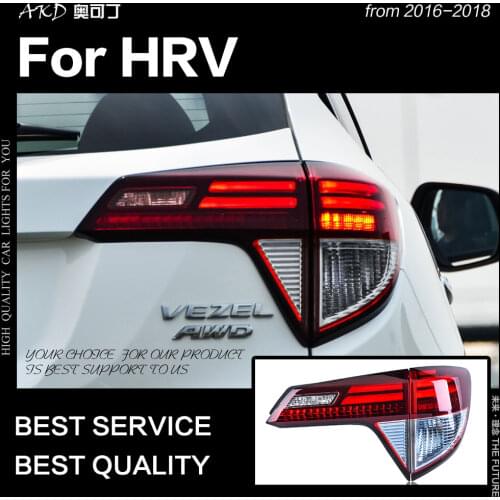 AKD Car Styling for Honda HR-V Tail Lights 2016-2018 Vezel LED Tail Lamp HRV LED DRL Signal Brake Reverse auto Accessories