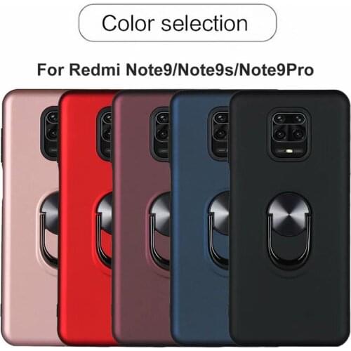 For Xiaomi Redmi Note 9S Case Hard PC+TPU With Stand Ring Magnet Armor Protect Back Cover Case for xiaomi redmi note 9 pro max