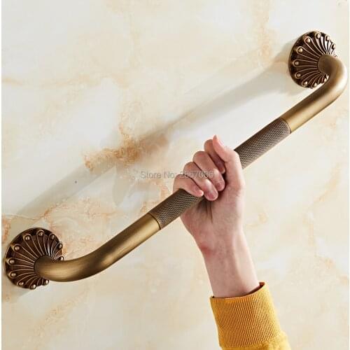 GIZERO 55CM Antique Brass Bathtub Grab Bars Old People & Children Bathroom Handle Armrest Bathroom Safety & Accessories GI1708