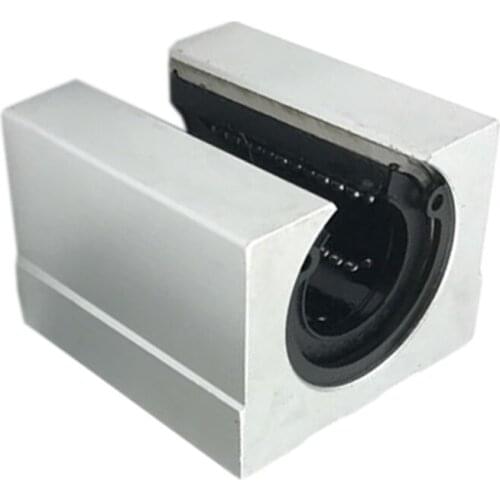 GTBL SBR25UU Linear Ball Bearing Slider Unit, 25mm Hole Diameter Linear Light Bearing Guide Rail Cylindrical Aluminum Bracket