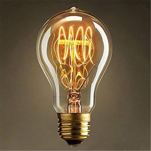 A19 Incandescent Bulbs Vintage Edison Light Bulbs E27 Antique Light Clear Glass 40W 110V/220V Lamp Home Decoration PI669