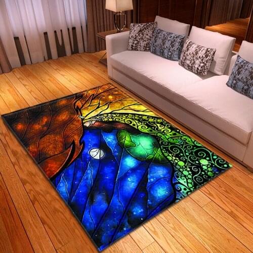 Fashion art carpet modern home decoration living room carpet childrens 3D printing effective anti slip carpet
