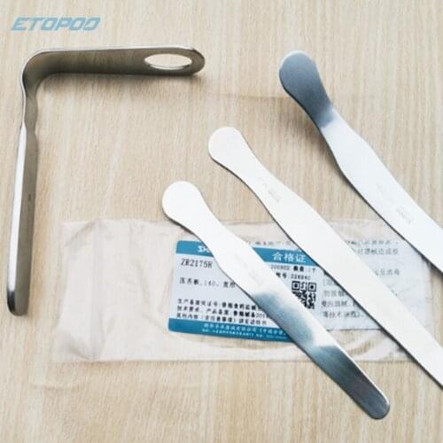 Stainless Steel Ophthalmic Instruments Tongue Depressor Straight / Angled Tongue Spatula Surgery Tools