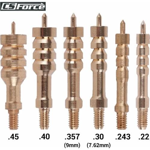 Hunting Gun Cleaning Brass Jag 8-32 Brush Head 7.62mm/9mm/.22/.243/.40/.45 Copper Tip Rifle Pistol Hunting Gun Cleaning Tool Kit