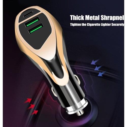 PD 18W Quick Charge Car Charger Thick Metal Shrapnel Tighten the Cigarette Lighter Securely Charger