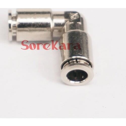 Pneumatic Nickel Brass ELbow Push In Connector Union Quick Release Air Fitting Plumbing Fit Tube O/D 8mm