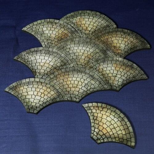 Crazy King 1/35 resin scene GK white model hand model European construction accessories floor tile floor platform 07