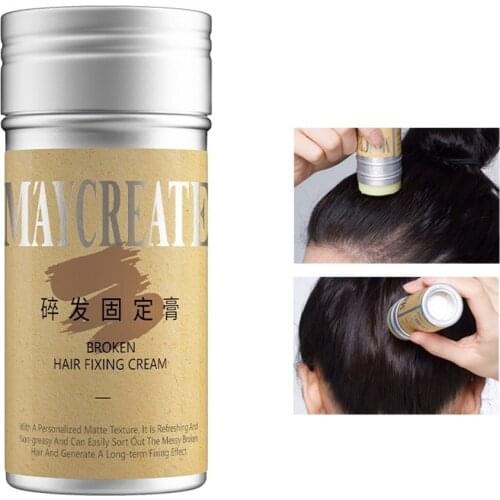 1 Pcs Hair Styling Pomade Stick Not Greasy Rapid Fixing Bang Hair Wax Rod Finishing Cream 75g
