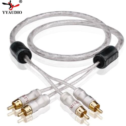 YYAUDIO Liton silver plated dual filter ring fever audio signal cable Line RCA plug Audio Cable free shipping 0.5m 1m 1.5m 2m 3m