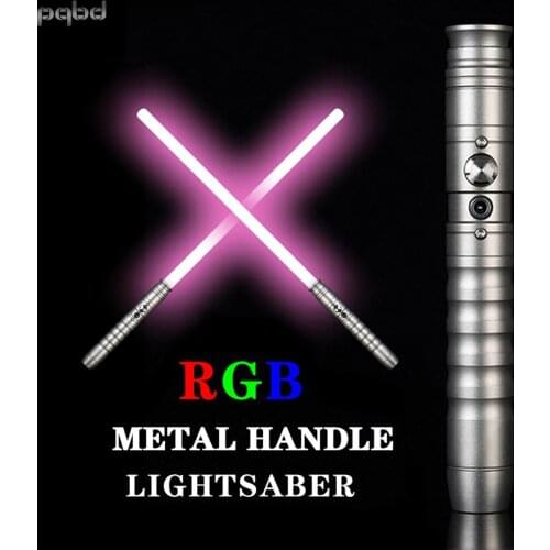 Pqbd RGB Lightsaber 11Color Changing Metal Handle Material Children Gift LED Luminous Lamp Toys