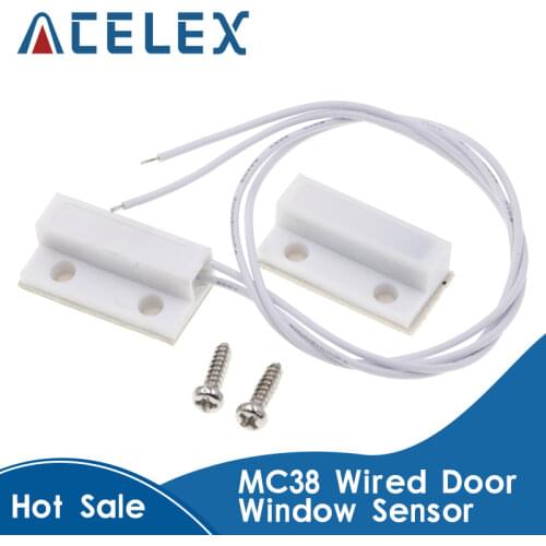 MC-38 MC38 Wired Door Window Sensor 30mm Wire Lengthen Randomly Magnetic Switch Home Alarm System for arduino