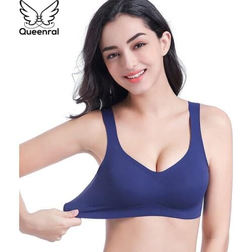 Queenral Bras For Women Seamless Active Bra Push Up Bra Vest Wire Free Lingerie Brassiere Sleeping Bra Sleeping Intimates Female