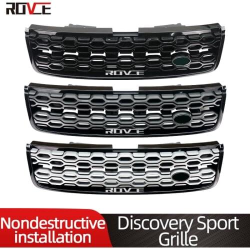 ROVCE ABS Grille Front Bumper Mesh Grille Honeycomb Fit For Land Rover Discovery Sport 2020 L550 LR127707 LR127710 LR127709
