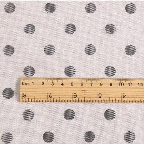 Fabric hexagonal mesh black dots for Handmade Sewing Material DIY craft skirt dress party wedding birthday decoration Wh