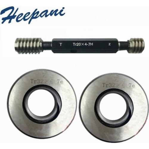 Trapezoidal thread plug ring gauge Tr10 12 14 16 18 20x2x3x4 7H 8H 8e 7e spline screw Tr plain plug O ring gauge GO NOGO gages