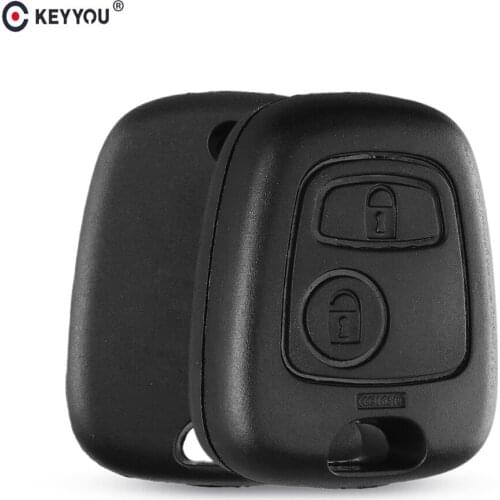 KEYYOU Remote Key Uncut Car Key Blade Fob Case Replacement Shell Cover For Peugeot 307 107 207 407 Without Blade