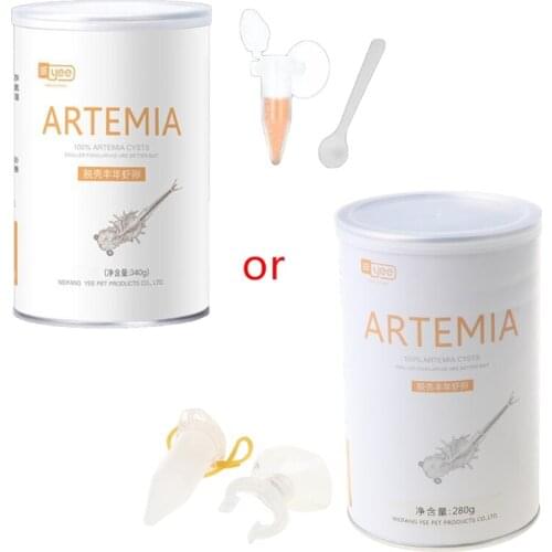 200ml/500ml Aquarium Tropic Fish Food Artemia Shelling Eggs Brine Shrimp Shelling Eggfood for Feeding Baby Fishes