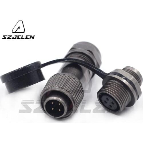 WEIPU ST12 series 4 pin Waterproof Connector Automotive Rear-nut Wire Connector Plug & Socket Male and Female IP67