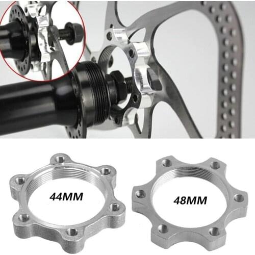 44/48mm Bicycle Disc Brake Conversion Seat 6-Hole MTB Bike Thread Hub Flanges Nut Aluminum Alloy Lock Cycling Adaptor Accessory