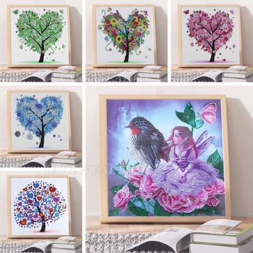 5D Diamond Painting four seasons tree Combination DIY Special Shape Part Cross Stitch Kit Crystal Diamond Decor Painting NY