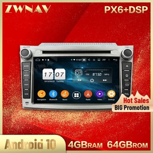 2 din Android 10.0 screen Car Multimedia player For Subaru Legacy Outback 2009-2014 BT video WiFi GPS navi head unit auto stereo