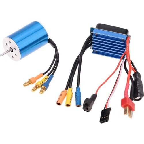 SURPASS HOBBY 2435 4800KV Sensorless Brushless Motor with 25A Brushless ESC Combo Set for 1/16 1/14 HSP HPI Tamiya RC Car