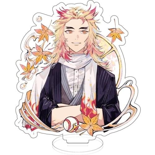 Anime Demon Slayer Keychain Kimetsu No Yaiba Rengoku Kyoujurou Cosplay Prop Acrylic Ornaments Blade of Ghost Kamado Stand