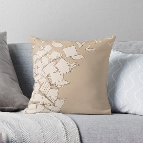 Books Polyester Decor Pillow Case Home Cushion Cover 45*45cm Throw Pillow