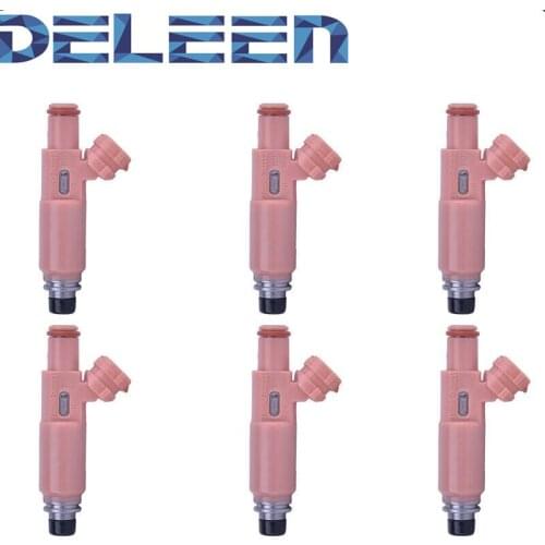 Deleen 6x High impedance Fuel Injector 23250-20030 / FJ644 For Toyota Car Accessories