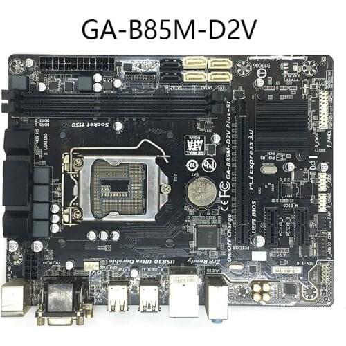 For GA-B85M-D2V 1150 DDR3 B85 Original Used motherboard
