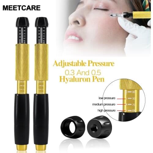 3Adjust Pressure Hyaluron Pen 2in1 Hyaluron Gun for Anti Wrinkle Lift Lip Hyaluronic Acid Pen Meso Gun Atomizer Injector Ampoule
