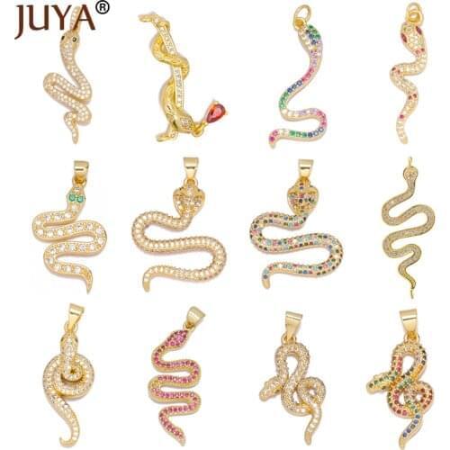 JUYA Hot Fashion Twisted Snake Pendant For Jewelry Making Luxurious DIY Charms Necklace Pendant Supplies for Trendy Jewelry