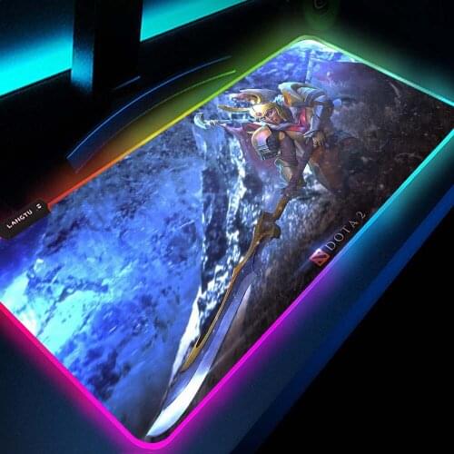 Dota 2 Carpet Gamer Desktop Xxl Mouse Pad Gaming Setup Play Mat Keyboard Pad Computer Desk Mats Led Rgb Rug with Cable Gloway
