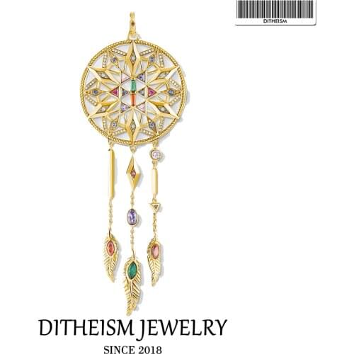 Pendant Golden Lucky Dreamcatcher 925 Sterling Silver Fit Necklace 2021 Brand New Fine Jewelry Europe Bijoux Gift For Women Girl